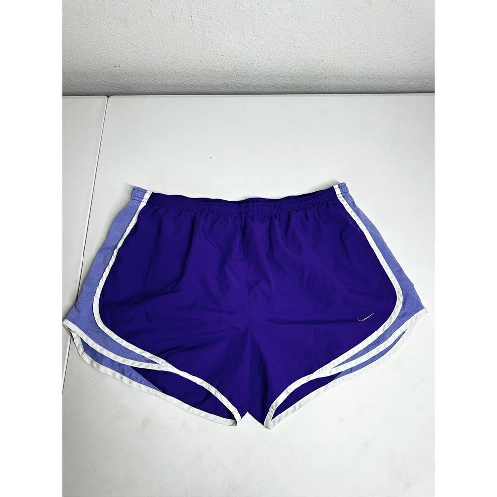 Nike Dri-Fit Womens Purple Lined Athletic Running Shorts Size L